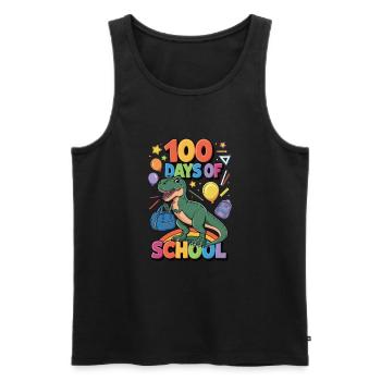 100th Day Of School 100 Day Of School Kids - Men's Premium Organic Tank Top - black - Front - AI Model Male 178 light (178cm)