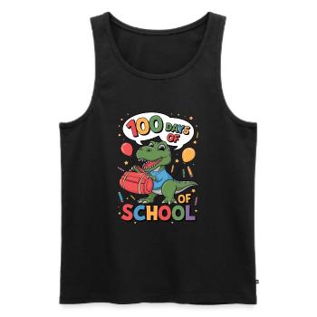 100e jour d’école 100 jour d’école des enfants - Débardeur bio Premium Homme - noir - Devant - Michal (187cm)