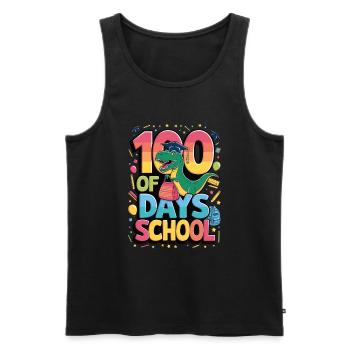 100th Day Of School 100 Day Of School Kids - Men's Premium Organic Tank Top - black - Front - AI Model Male 178 light (178cm)