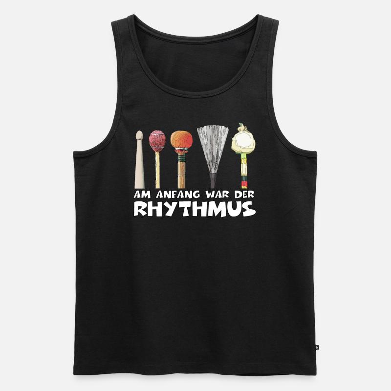 Rhythmussto cke - Männer Premium Bio Tank Top - Schwarz