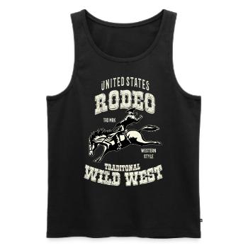 Wild West Rodeo - Men's Premium Organic Tank Top - black - Front - Michal (187cm)