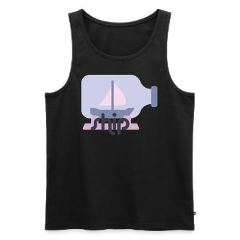 Ship - Männer Premium Bio Tank Top - Schwarz - Vorne - AI Model Male 178 light (178cm)