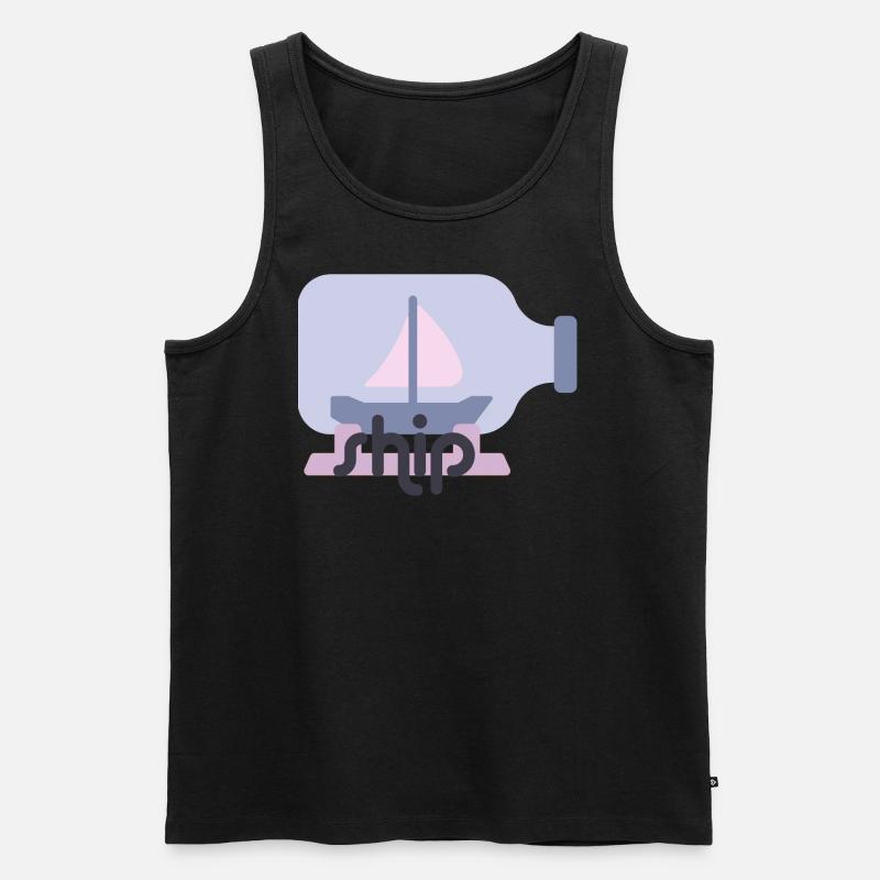 Ship - Männer Premium Bio Tank Top - Schwarz