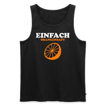 Einfach Orangensaft - Männer Premium Bio Tank Top - Schwarz - Vorne - Michal (187cm)