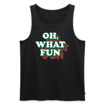 FUN - Männer Premium Bio Tank Top - Schwarz - Vorne - Michal (187cm)