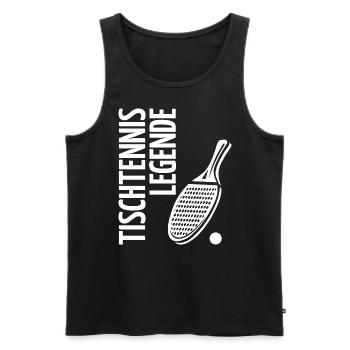 Tischtennis Legende Noppe Tischtennisspieler - Männer Premium Bio Tank Top - Schwarz - Vorne - Michal (187cm)