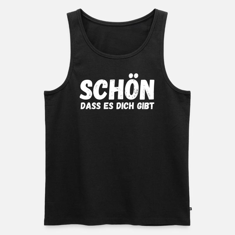 Schön, dass es dich gibt weis - Männer Premium Bio Tank Top - Schwarz