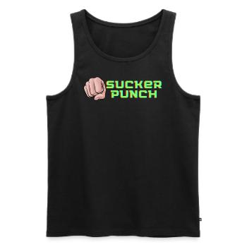 Sucker Punch - Männer Premium Bio Tank Top - Schwarz - Vorne - Michal (187cm)