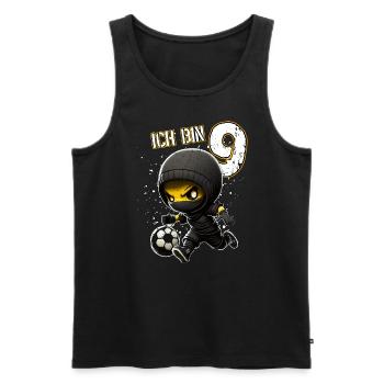 Children birthday 9 years - Football And Soccer - Männer Premium Bio Tank Top - Schwarz - Vorne - Michal (187cm)