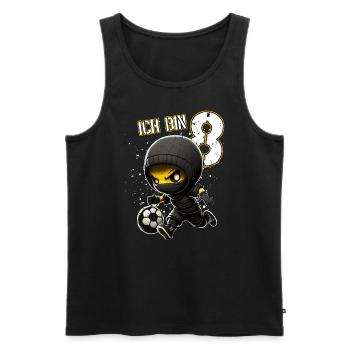 Children birthday 8 years - Football And Soccer - Männer Premium Bio Tank Top - Schwarz - Vorne - AI Model Male 178 light (178cm)