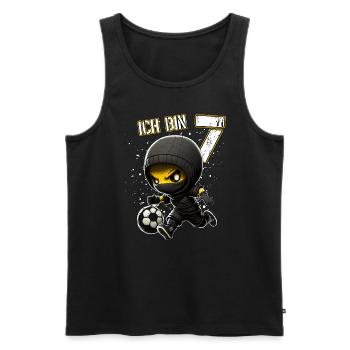 Children birthday 7 years - Football And Soccer - Männer Premium Bio Tank Top - Schwarz - Vorne - Michal (187cm)