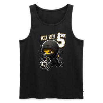 Children birthday 5 years - Football And Soccer - Männer Premium Bio Tank Top - Schwarz - Vorne - Michal (187cm)