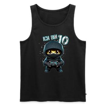 Kinder Geburtstag 10 Jahre - Videospiele und Gamer - Männer Premium Bio Tank Top - Schwarz - Vorne - Michal (187cm)