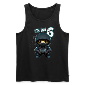 Kinder Geburtstag 6 Jahre - Videospiele und Gamer - Männer Premium Bio Tank Top - Schwarz - Vorne - Michal (187cm)