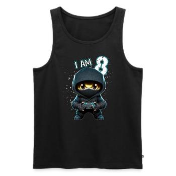 Children birthday 8 years - video games and gamers - Männer Premium Bio Tank Top - Schwarz - Vorne - AI Model Male 178 light (178cm)