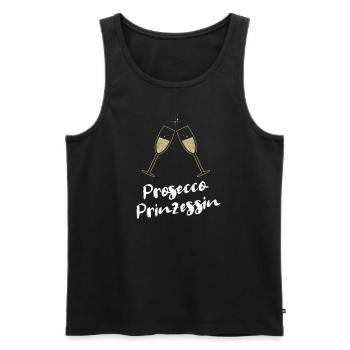 und Prosecco - Prosecco Prinzessin - Männer Premium Bio Tank Top - Schwarz - Vorne - Michal (187cm)