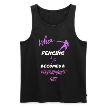 When fencing becomes a performance art - Men's Premium Organic Tank Top - black - Front - Michal (187cm)
