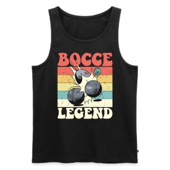 Bocce Legend Spruch Bocce Ball mit Jack Bocci - Männer Premium Bio Tank Top - Schwarz - Vorne - AI Model Male 178 light (178cm)