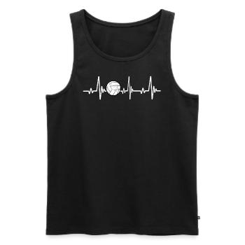 Volleyball Sports - Men's Premium Organic Tank Top - black - Front - Michal (187cm)
