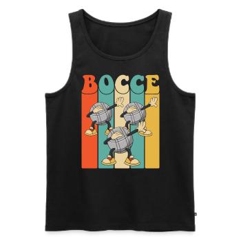 Boccespieler Dabbing Bacce Ball mit Jack Bocci - Männer Premium Bio Tank Top - Schwarz - Vorne - AI Model Male 178 light (178cm)