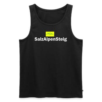 Salzalpensteig - Männer Premium Bio Tank Top - Schwarz - Vorne - Michal (187cm)
