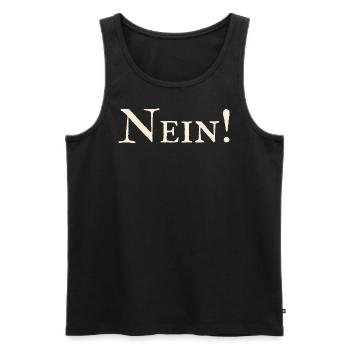 Nein ! - Männer Premium Bio Tank Top - Schwarz - Vorne - Michal (187cm)