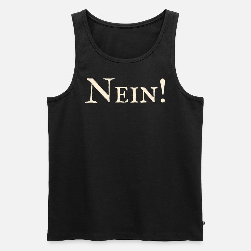 Nein ! - Männer Premium Bio Tank Top - Schwarz