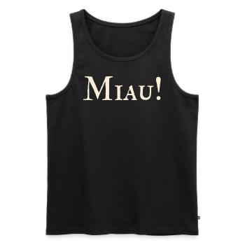Miau ! - Männer Premium Bio Tank Top - Schwarz - Vorne - Michal (187cm)