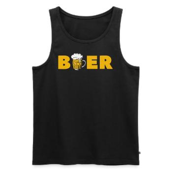 Beer - Men's Premium Organic Tank Top - black - Front - AI Model Male 178 light (178cm)