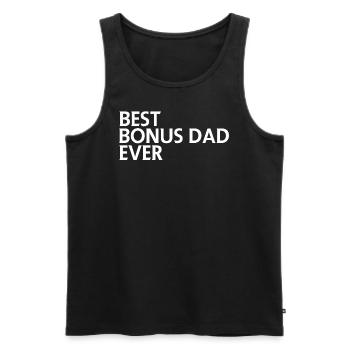 Best Bonus Dad - Men's Premium Organic Tank Top - black - Front - Michal (187cm)