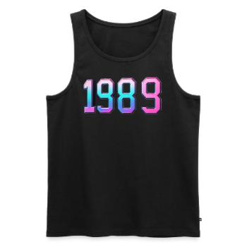 1989 - Männer Premium Bio Tank Top - Schwarz - Vorne - Michal (187cm)