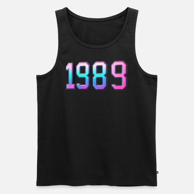 1989 - Männer Premium Bio Tank Top - Schwarz