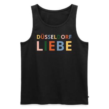 Dusseldorf Love, Dusseldorf is colorful - Men's Premium Organic Tank Top - black - Front - Michal (187cm)