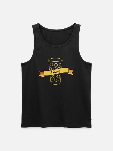König - Männer Premium Bio Tank Top - Schwarz