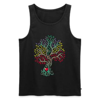 Tree of life in the heart of nature - Men's Premium Organic Tank Top - black - Front - AI Model Male 178 light (178cm)