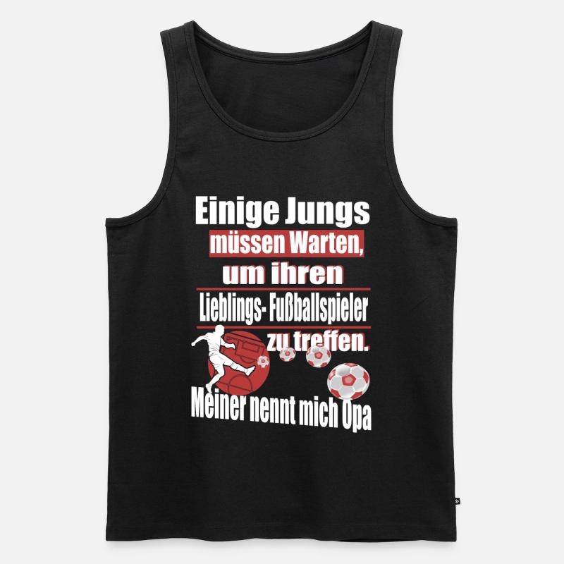 Fußball Opa - Männer Premium Bio Tank Top - Schwarz