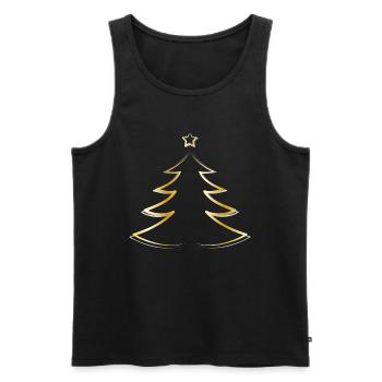 Merry Christmas - Men's Premium Organic Tank Top - black - Front - AI Model Male 178 light (178cm)