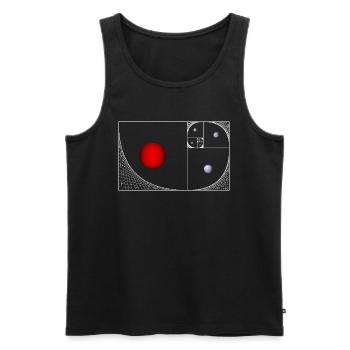Fibonacci Schnecke - Männer Premium Bio Tank Top - Schwarz - Vorne - AI Model Male 178 light (178cm)