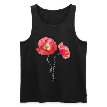Mohnblumen im Sommer zum Muttertag - Männer Premium Bio Tank Top - Schwarz - Vorne - Michal (187cm)