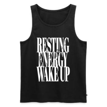 Ruheenergie erwache Energie Formel Mathematik - Männer Premium Bio Tank Top - Schwarz - Vorne - Michal (187cm)