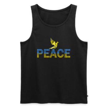 Peace Dove Dot Design - Männer Premium Bio Tank Top - Schwarz - Vorne - AI Model Male 178 light (178cm)