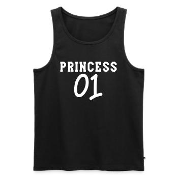 Prinzessin 01 - Männer Premium Bio Tank Top - Schwarz - Vorne - Michal (187cm)