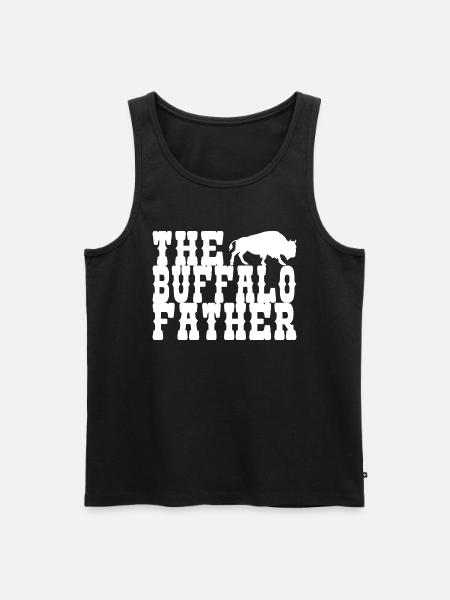 Buffalo Father - Männer Premium Bio Tank Top - Schwarz
