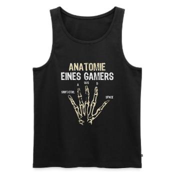 Gamer Anatomie - Gaming - Computerspiele - Männer Premium Bio Tank Top - Schwarz - Vorne - Michal (187cm)