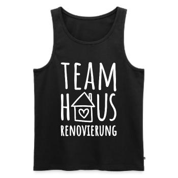 Team Haus Renovierung - Haus renovieren - Männer Premium Bio Tank Top - Schwarz - Vorne - Michal (187cm)