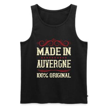 Made In Auvergne - Débardeur bio Premium Homme - noir - Devant - AI Model Male 178 light (178cm)