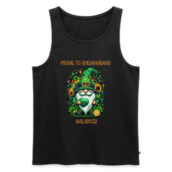 Anfällig für Schabernack und Malarkey - Männer Premium Bio Tank Top - Schwarz - Vorne - AI Model Male 178 light (178cm)