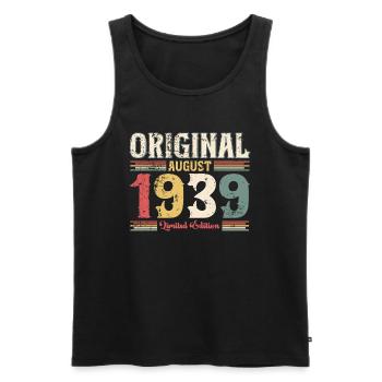 85th Birthday Original August 1939 Year 1939 - Men's Premium Organic Tank Top - black - Front - Michal (187cm)