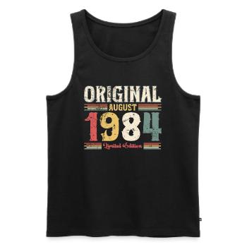 40th Birthday Original August 1984 Year 1984 - Men's Premium Organic Tank Top - black - Front - Michal (187cm)