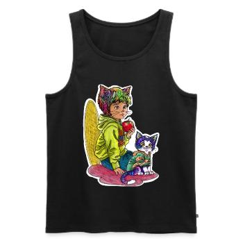 Beste Freunde - Männer Premium Bio Tank Top - Schwarz - Vorne - AI Model Male 178 light (178cm)